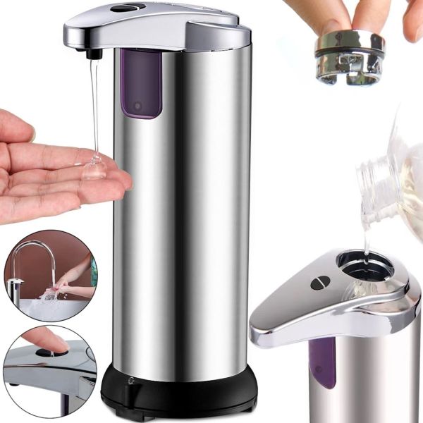 Автоматичний сенсорний дозатор Sensor Soap Dispenser B1168 для рідкого мила, безконтактна мильниця 250 мл диспенсер для антисептика на батарейках