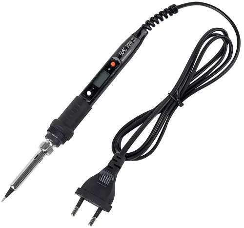 Електричний паяльник JCD 908S 80 Вт із LED-дисплеєм та регулюванням температури, паяльна станція з набором інструментів, олов’яним відсмоктувачем та жалом у чохлі