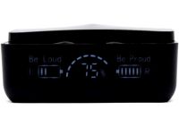 Беспроводные Bluetooth наушники M 90 PRO Black вакуумные блютуз наушники с микрофоном, Led дисплеем и индикатором заряда в кейсе USB M90 Черные