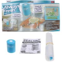 Вакуумный упаковщик пакетов Always Fresh Seal Vac с 6-ю пакетами, автоматический вакууматор вакуумайзер для упаковки и хранения еды, продуктов