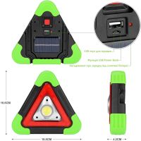 Аварійне світло Hurry Bolt Emergency Hazart Light HB-6609t автомобільний Знак аварійної зупинки зі світлодіодним ліхтарем і сонячною батареєю microUSB