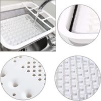 Складна кухонна сушарка для посуду Kitchen Craft Joseph Extend BN-090 розкладна, силіконова сушка для тарілок і кухонних приладів, піддон
