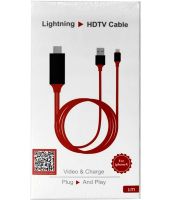Конвертер видео MHL HDMI G02 гибкий переходник кабель для передачи HD видео с телефона на телевизор 1 м, адаптер на Type-C Micro G-02 Красный