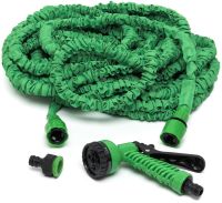 Садовий шланг для поливу Xhose 15 метрів 50FT з насадкою розпилювачем X-Hose 15м посилений поливальний розтягується шланг Magic Hose