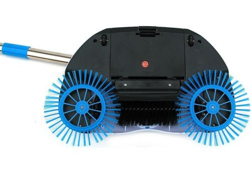 Механическая швабра веник Hurricane Spin Broom M24 универсальная щётка с телескопической ручкой 110 см для сухой уборки пола с эффектом пылесоса