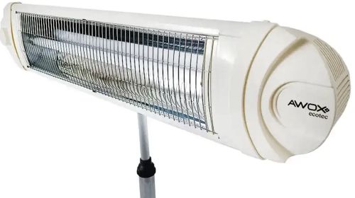 Інфрачервоний електричний обігрівач Awox Ecotec 2500W кварцовий підлоговий електрообігрівач, настінний УФО з телескопічною ніжкою для дому