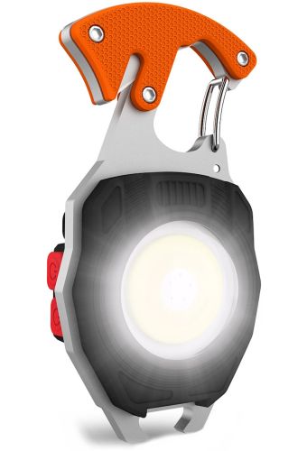 Світлодіодний ліхтарик брелок для ключів з підпалом Keychain Light W5147 ручний мультитул, міні світильник з прикурювачем, викруткою і карабіном USB