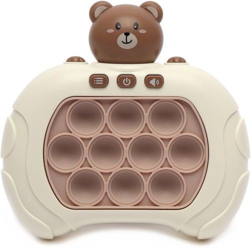 Детская игрушка головоломка Pop It Baby Bear интерактивная электронная приставка антистресс поп ит для снятия стресса на батарейках от 3-х лет