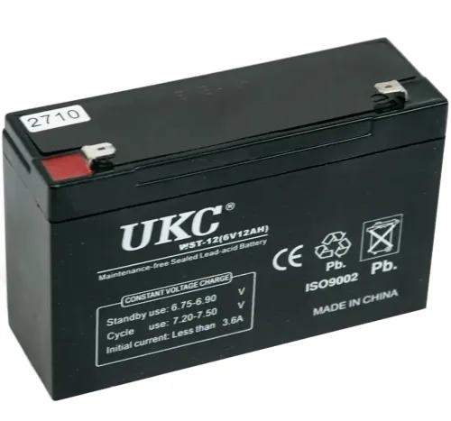 Герметичний акумулятор BATTERY UKC 6V 12A свинцево кислотна акумуляторна батарея