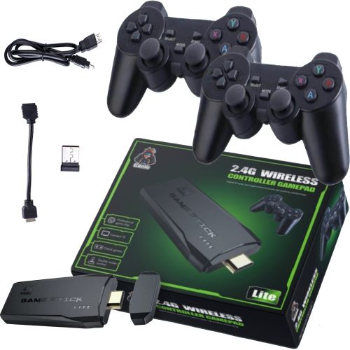 Ігрова відео приставка Data Frog Y - 3 Lite Green Playstation PS1 з бездротовими джойстиками, HDMI до телевізора 64Гб, 4k 10000 ігор Sega Dendy Y3
