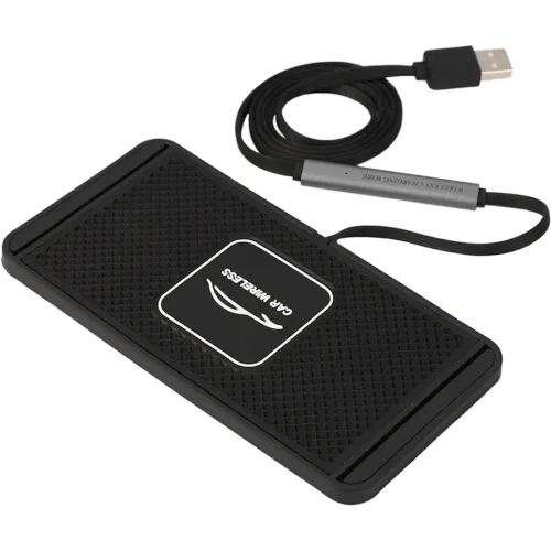 Автомобільна бездротова зарядка Car Wireless Pad C1 15W для зарядки телефону, силіконовий зарядний килимок в авто з антиковзаючим покриттям чорний