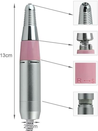 Фрезер для манікюру і педикюру Beauty Nail Dm - 202 35000 об/хв апарат для обробки нігтів з насадками 6 в 1 манікюрний апаратний набір з фрезами