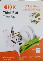 Сушарка органайзер для посуду Compact Dish Rack складна настільна сушка для виделок і ложок, Пластикова сушарка-органайзер на кухню Зелена з білим