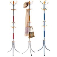 Напольная вертикальная вешалка тренога Coat Rack для верхней одежды 16 крючков, Переносная разборная металлическая стойка для сумочек и зонтов