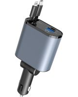Автомобільний зарядний пристрій Super Fast Charge PT16 з вольтметром type c lightning 4 в 1 120 W FM трансмітер, модулятор в авто від прикурювача