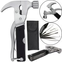 Універсальний складаний ключ мультитул молоток-швейцарський ніж Bell Howell Tac Tool 18 в 1 плоскогубці, викрутка пила з нержавіючої сталі з чохлом