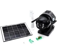 Вулична IP камера відеоспостереження Solar Camera TD35 4G Wifi поворотна відеокамера з трьома лінзами і віддаленим доступом від сонячної панелі TD35-4G