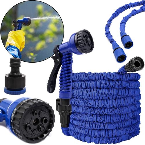 Садовий шланг для поливу рослин Magic Hose 7.5 метра 25ft з насадкою розпилювачем X-Hose 7.5 м посилений поливальний розтягується шланг Xhose
