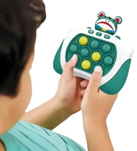 Дитяча іграшка головоломка Quick Pop It Baby Frog SR8602 інтерактивна електронна приставка антистрес поп іт для зняття стресу на батарейках від 3-х років