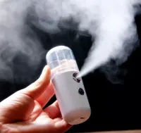 Ультразвуковий акумуляторний зволожувач повітря для шкіри обличчя Nano Mist Soraver з підсвічуванням, Нано-розпилювач з резервуаром для води 30 мл