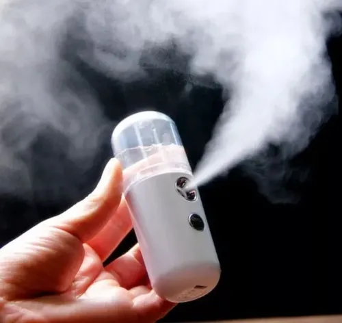 Ультразвуковий акумуляторний зволожувач повітря для шкіри обличчя Nano Mist Soraver з підсвічуванням, Нано-розпилювач з резервуаром для води 30 мл