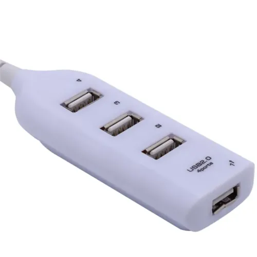 USB хаб Hi-Speed XD4 White на 4 порти, Універсальний розгалужувач з 4 виходами концентратор перехідник HUB 480 Мбіт для комп'ютера від USB Білий