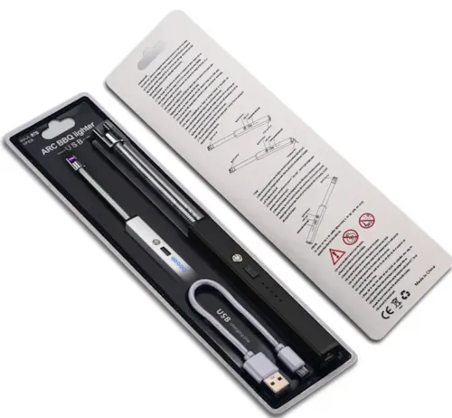 Електроімпульсна дугова висувна запальничка ARC BBQ lighter Domestic-02 з гнучким подовжувачем, акумуляторна електрозажигалка з полум'яною дугою