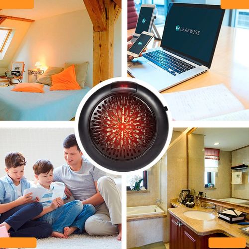 Портативний обігрівач Wonder Heater BD - 168 міні тепловентилятор в розетку з терморегулятором і таймером 900W дуйчик від Мережі з пультом Чорний