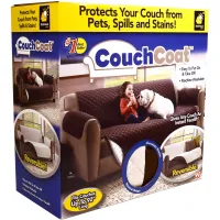 Двухсторонняя накидка чехол на диван Couch Coat из микрофибры, Защитное двухстороннее водонепроницаемое стеганое покрывало для дивана