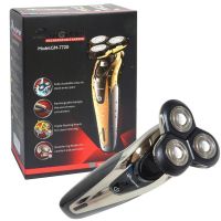 Бездротова електробритва GEMEI GM - 7720 Silver з плаваючою головкою, акумуляторна бритва для стрижки Gemmy