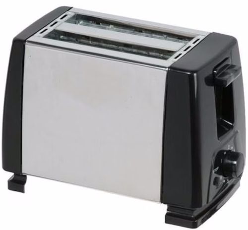 Кухонний дзеркальний тостер Crownberg CB-1106 750W на 2 тосту хліба з регулюванням температури і кнопкою стоп, Електротостер ВН-002B зі знімним піддоном Сріблястий