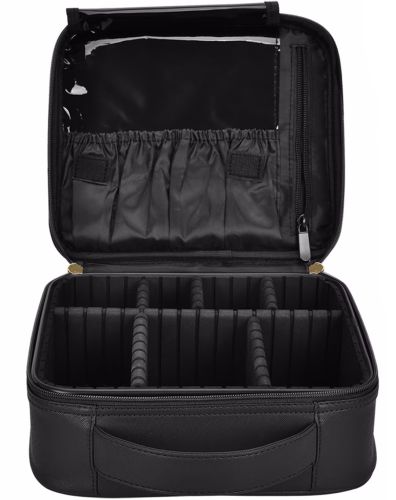 Органайзер для хранения косметики Niceland Beauty box MAG-590 с ручкой для переноски, Дорожная водонепроницаемая косметичка, бьюти кейс Черная