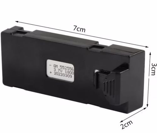 Універсальний додатковий акумулятор 4drc V22 3.7 v 1800mAh для квадрокоптера E88, E88 PRO, E99, E525, P5 PRO, змінна батарея для дрона Чорний