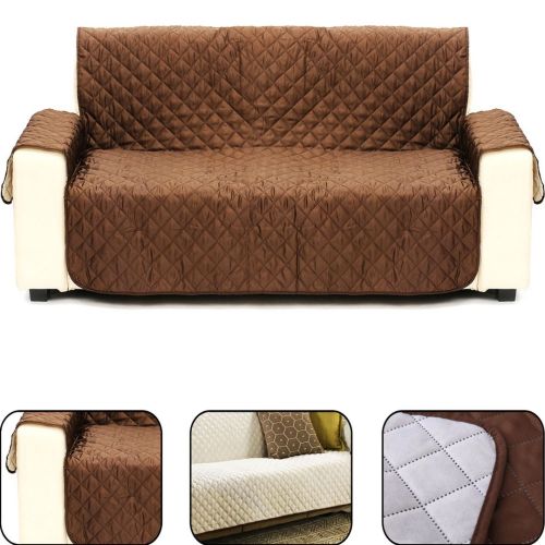 Двухсторонняя накидка чехол на диван Couch Coat из микрофибры, Защитное двухстороннее водонепроницаемое стеганое покрывало для дивана
