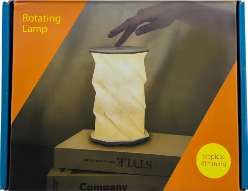 Настільний складаний нічник Rotating Lamp XZ-06 акумуляторний розкладний світильник, паперова лампа трансформер із сенсорним керуванням від USB