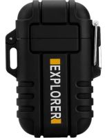 Электроимпульсная дуговая выдвижная зажигалка Explorer F13 две дуги от USB, Аккумуляторная электрозажигалка с защитой от ветра и пламенной дугой