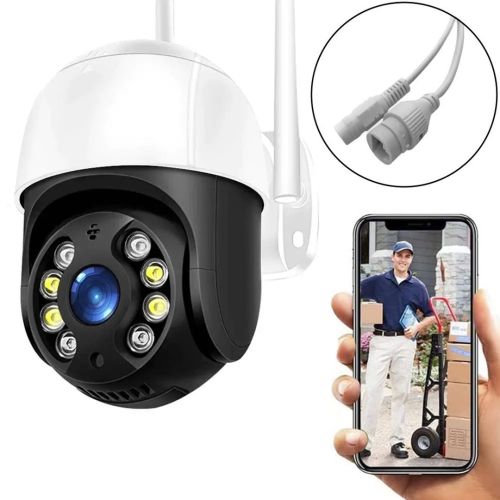 Вулична бездротова 360 IP-камера відеоспостереження PTZ - 1200 Outdoor Camera 3MP, поворотна зовнішня Wi-Fi камера з 4-кратним зумом 1080P PTZ