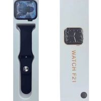 Розумні наручні смарт годинник Smart Watch F21 Black голосовий виклик, функції фітнесу та здоров'я Bluetooth з бездротовою зарядкою IOS Android чорні