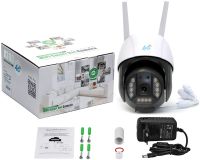 Бездротова Вулична IP камера відеоспостереження Wifi Smart Net Camera V380 Pro під сім карту 4g відеокамера з нічною зйомкою і датчиком руху 3МП