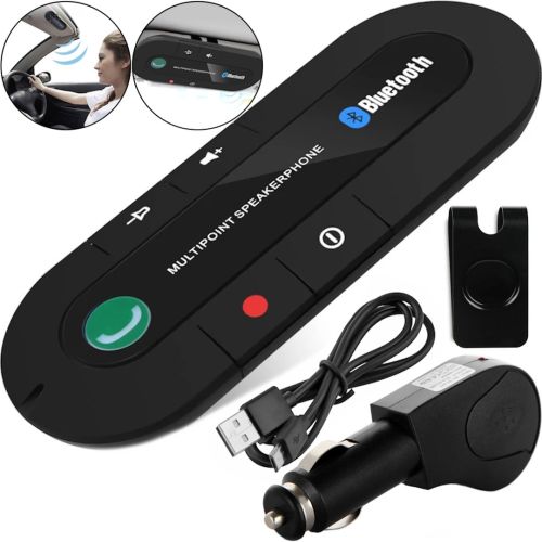 Автомобільний бездротовий динамік Julo HB 505-BT Hands Free Bluetooth мікрофон з гучномовцем MP3 AUX спікерфон з зарядним для телефону USB