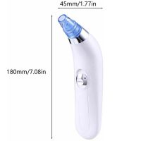 Вакуумный аппарат Derma Suction прибор для чистки пор и удаления черных точек, пилинг для лица, очиститель, аппарат-очиститель кожи 4 насадки Белый