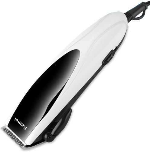 Дротова машинка для стрижки волосся Kemei KM-6355 10W професійний тример для окантовки бороди і вусів від мережі зі змінними насадками Gemei