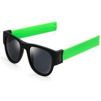 Гибкие солнцезащитные очки браслет Clix Out Sunglasses для мужчин и женщин, Спортивные очки-браслет трансформер с гибкими дужками, Зеленые
