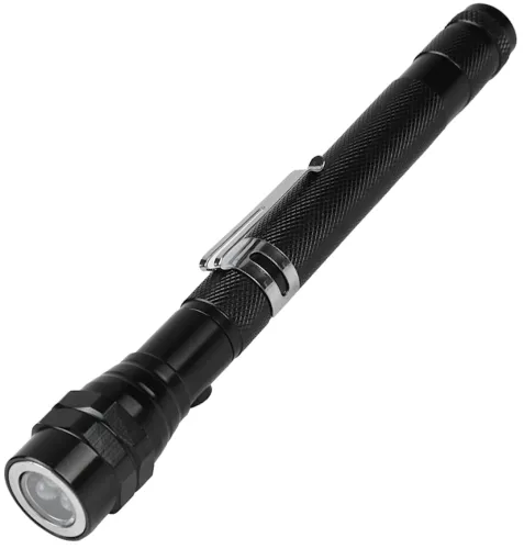 Телескопический ручной фонарь X-Balog BL-T91 светодиодный гибкий LED фонарик с магнитом на батарейках для освещения и захвата металлических предметов