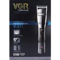 Бездротова машинка для стрижки волосся і бороди VGR V-011 професійний тример для вусів на акумуляторі з набором знімних насадок USB 10w V011
