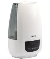 Ультразвуковий зволожувач повітря ROTEX RHF-600-W на 6 л 35 кв. м очищувач іонізатор з LED дисплеєм і фільтром очищення води 30w від мережі Білий
