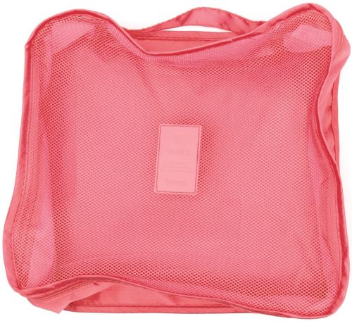 Набір дорожніх сумок органайзерів Secret Pouch 6 штук рожеві, чохли мішки для зберігання одягу у валізі, водонепроникні для подорожей laundry