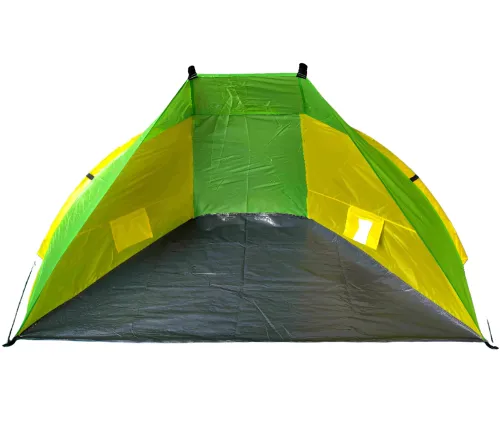 Пляжний двомісний намет-тент «Ракушка» Send Tent WM-0T103, зелений, 210×120×105 см — автоматичний туристичний намет-тент із каркасом для кемпінгу