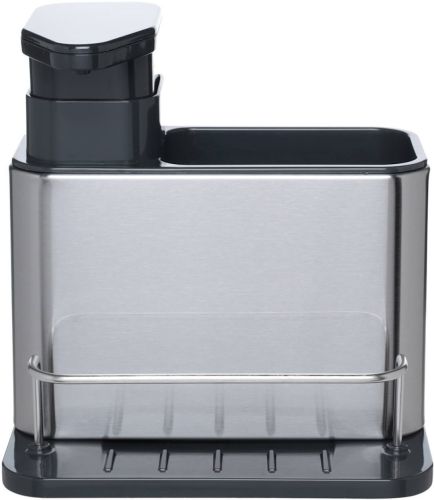 Диспенсер з дозатором для миючого Clean Storage Rack TH3700 3 в 1 органайзер для столових приладів з підставкою і зливом для води на мийку PK-1