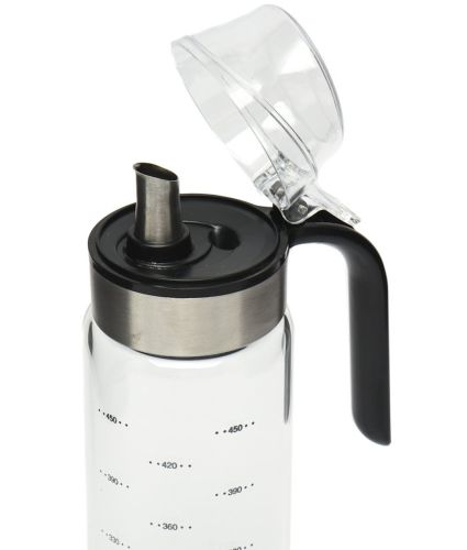 Дозатор для рослинної олії An Rui Oil Bottle YH-033 550 мл скляна пляшка для оцту, кухонний диспенсер для зберігання рідких продуктів